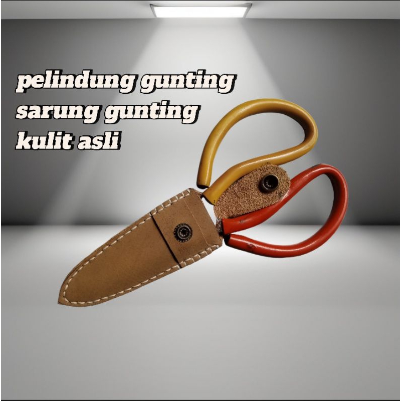 

sarung gunting kulit asli aksesoris pengaman gunting