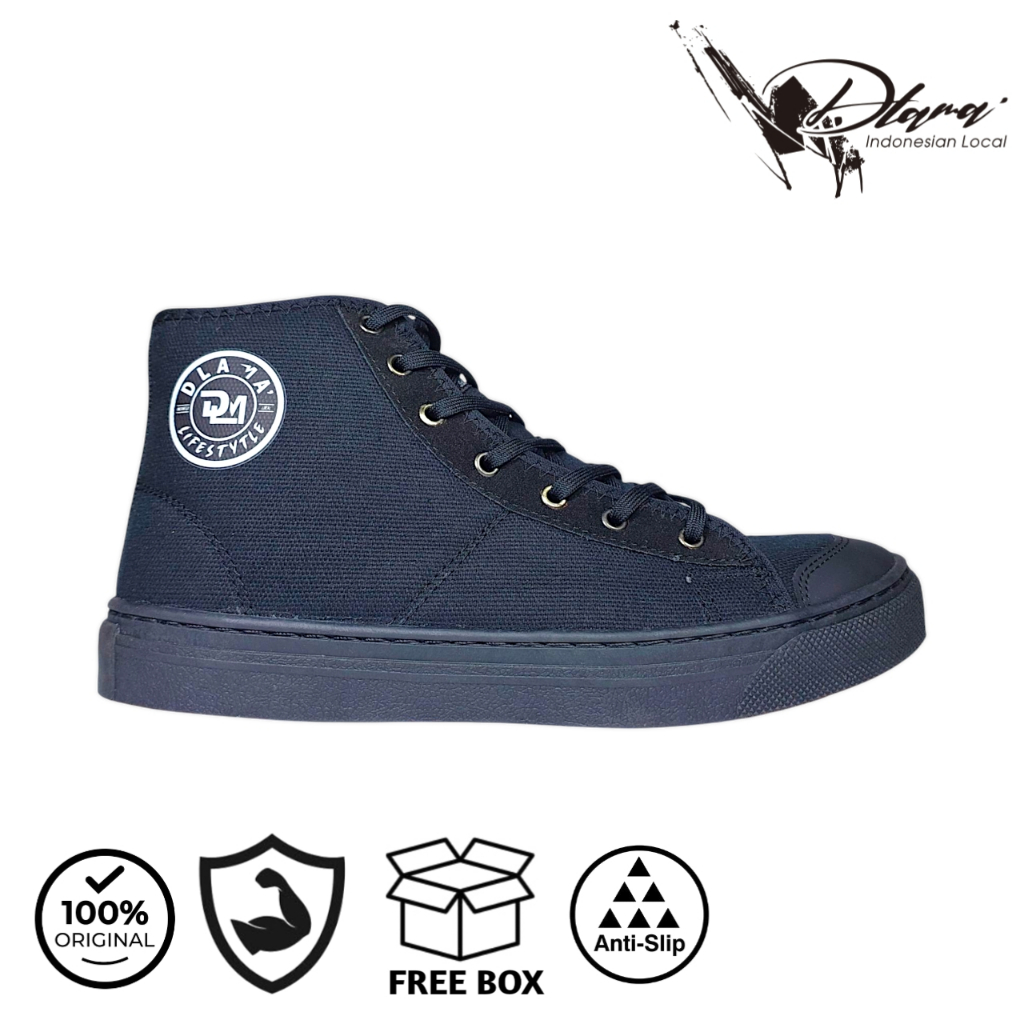 Sepatu Sekolah All-Star Sneakers Tinggi Pria Wanita Premium