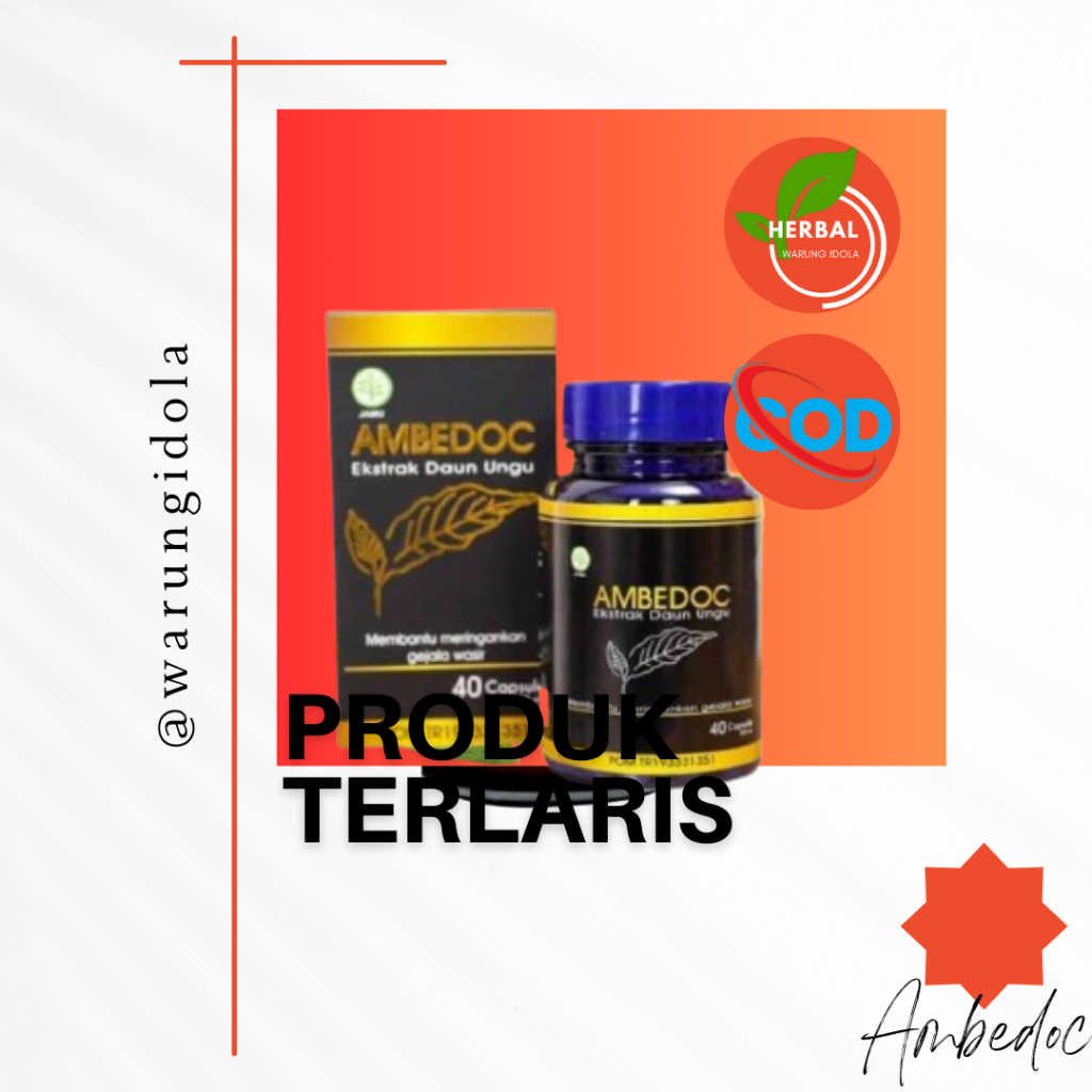 Promo Warung Idola, AMBEDOC - Obat Herbal Obat Ambeien Obat Wasir Halal BPOM Aman, Ekstrak Daun Ungu