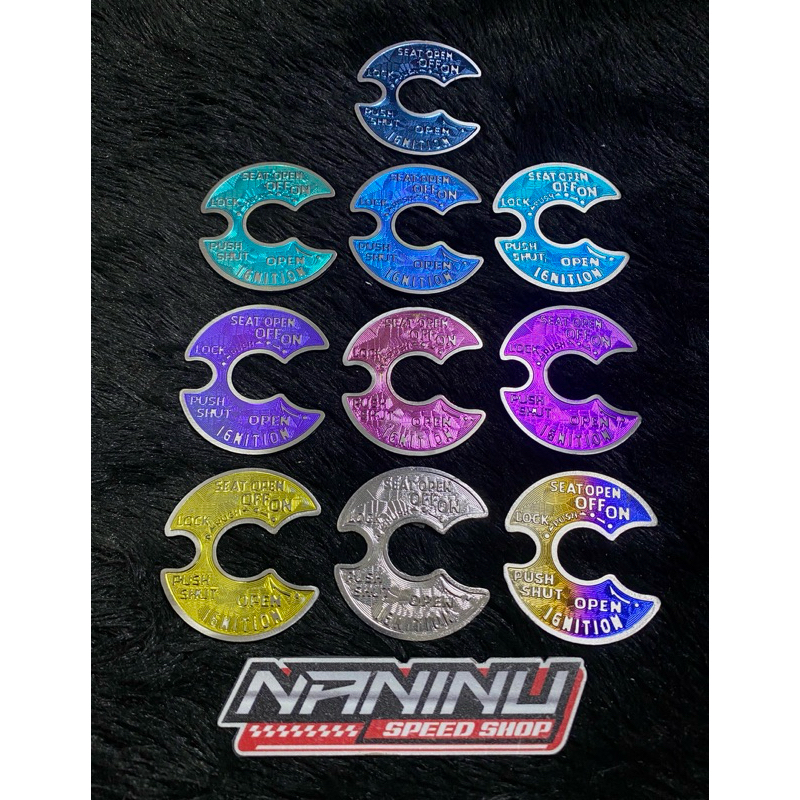 Emblem Titanium Cover Kunci Nmax Old & Aerox Old Original Vietnam