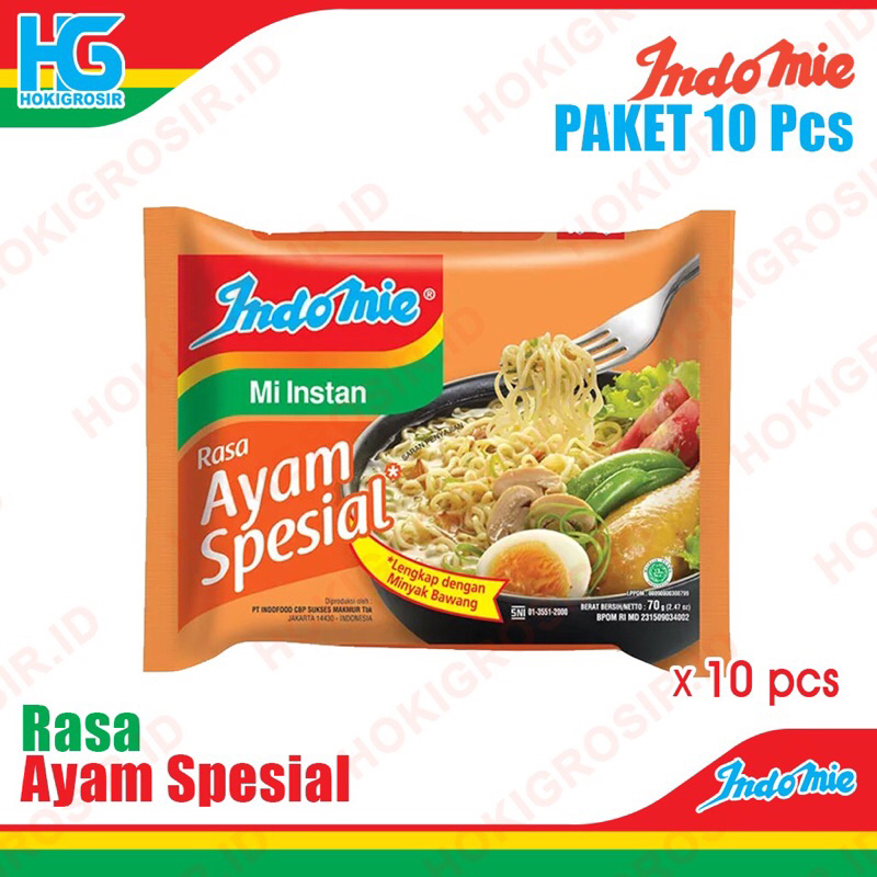 

PROMO MURAH - (10 PCS) INDOMIE KUAH AYAM SPESIAL 70 GR - MIE INSTAN KUAH