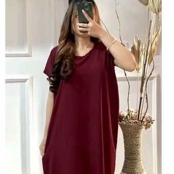 daster midi jersey spandek premium/dress jersey/daster murah/daster cantik/daster wanita