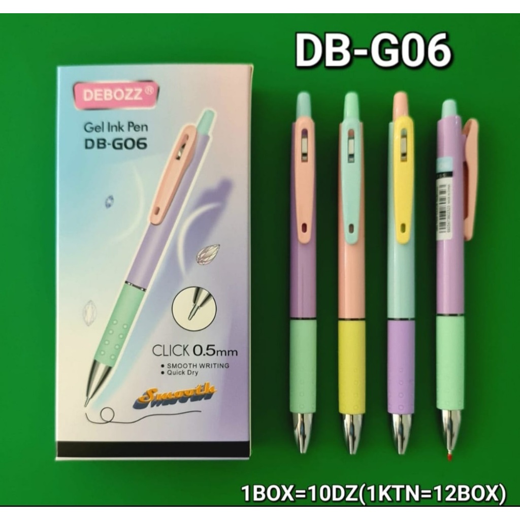 

[1 Lusin/ 12 Pcs] Pulpen Bolpen Gel Pen Cetek Debozz DB-G06 Hitam 0.5mm
