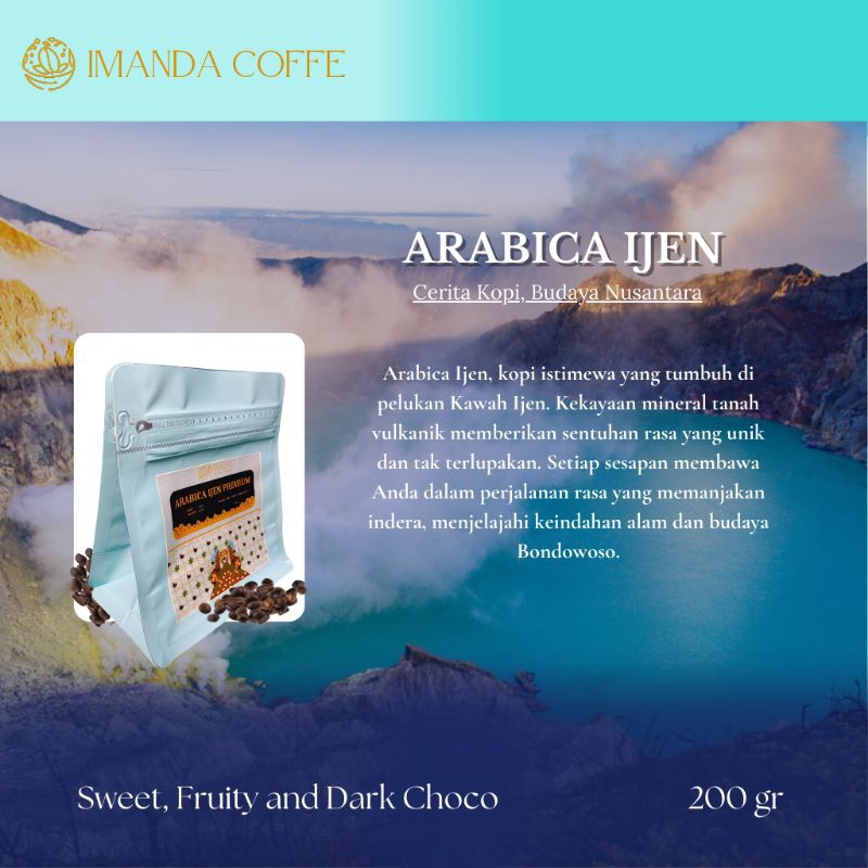 

IMANDA COFFEE Kopi Arabica dari Petani Lokal Kualitas Ekspor Kemasan 200 gram
