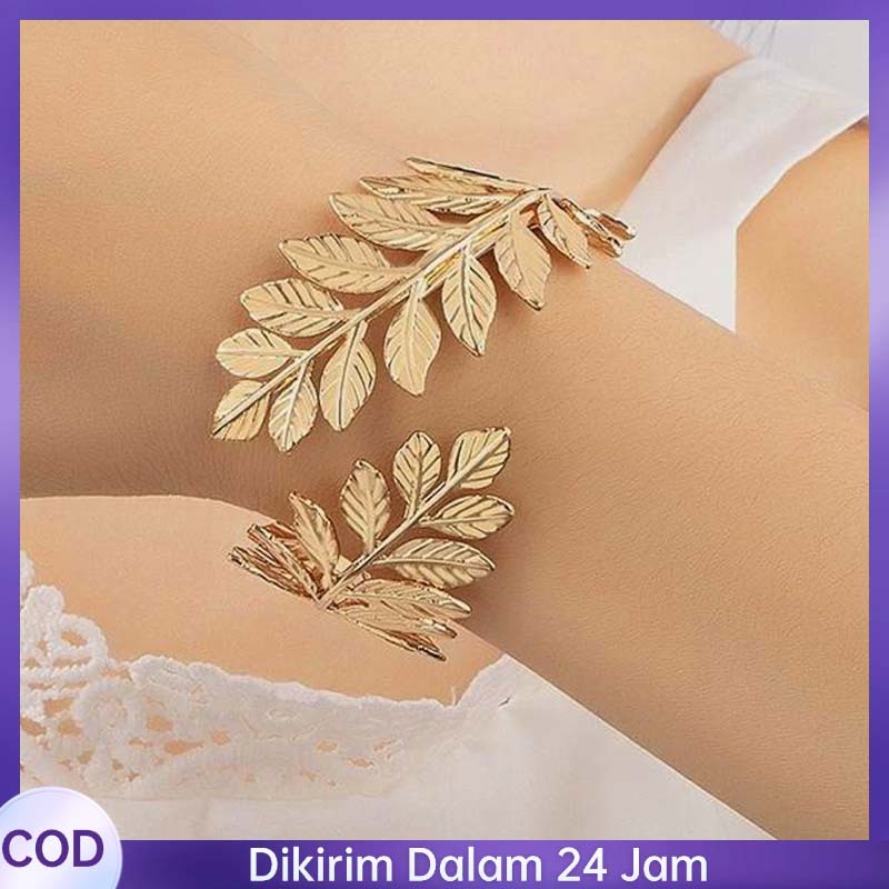 Gelang Model Daun Aksesoris Cewek Kehalusan Ring Arm Aksesoris Cewe Kreatif Gelang Cabang Arm Ring