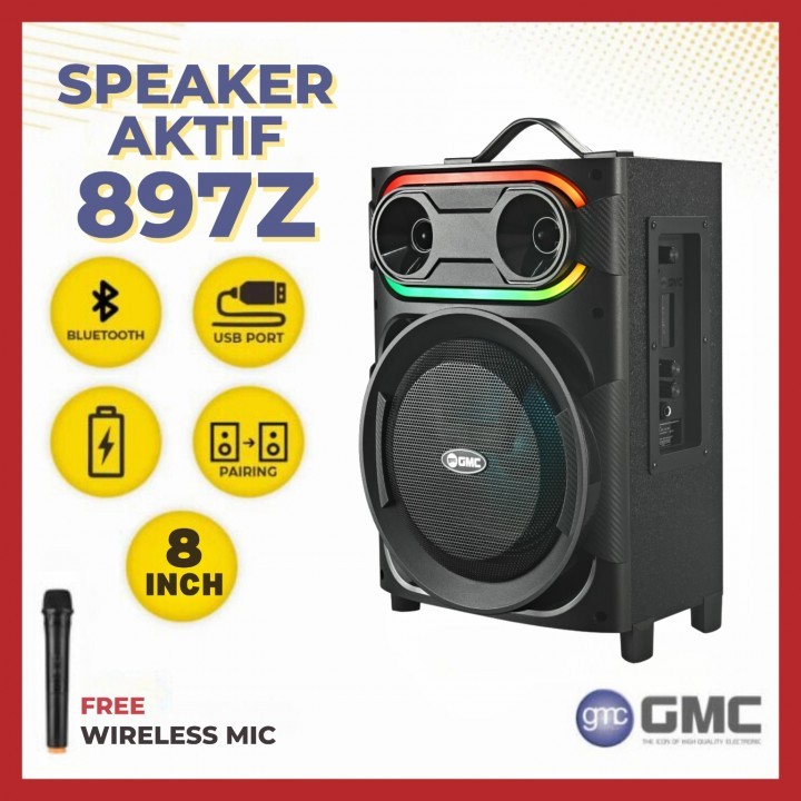 SPEAKER GMC 897Z BLUETOOTH ( 8 Inch )