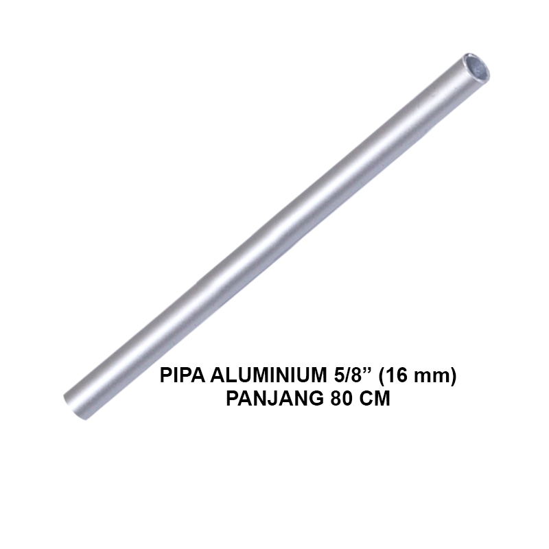 EELIC PIA-ALM16MMX1MM Pipa aluminium pipa bulat ukuran 5/8" (16mm) x 1 mm panjang 80 cm
