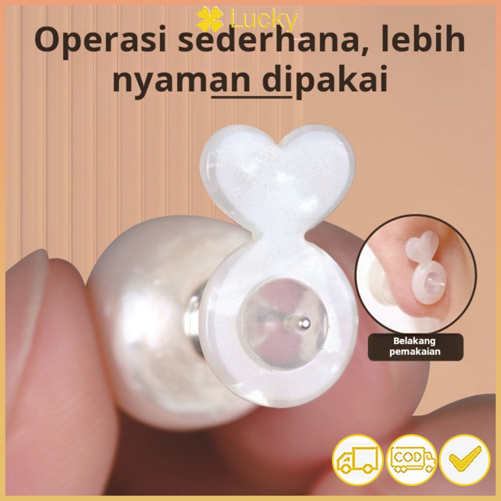 Penutup belakang anting anti-miring Penutup telinga silikon transparan Gesper anting akrilik Penutup