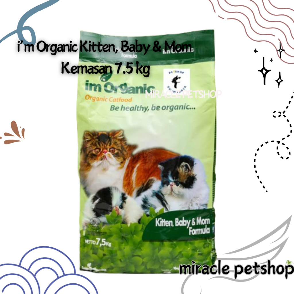 Makanan Kucing - Im Organic Kitten, Baby& Mom - Imo Kbm 7.5 Kg