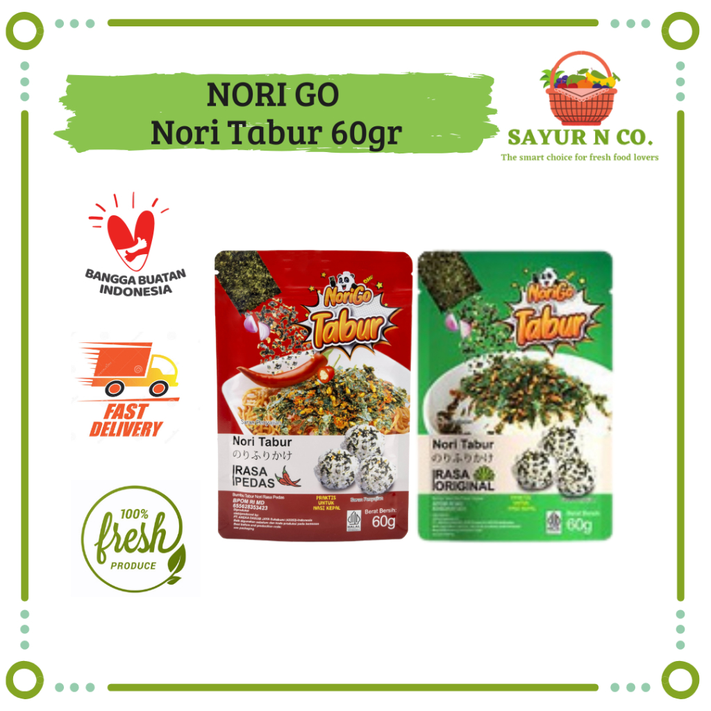 

NORIGO Rumput Laut Tabur / Nori Tabur 60gr | Sayur N Co Bekasi