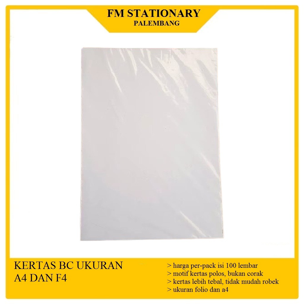 

KERTAS BC UKURAN A4/ F4 1 PACK