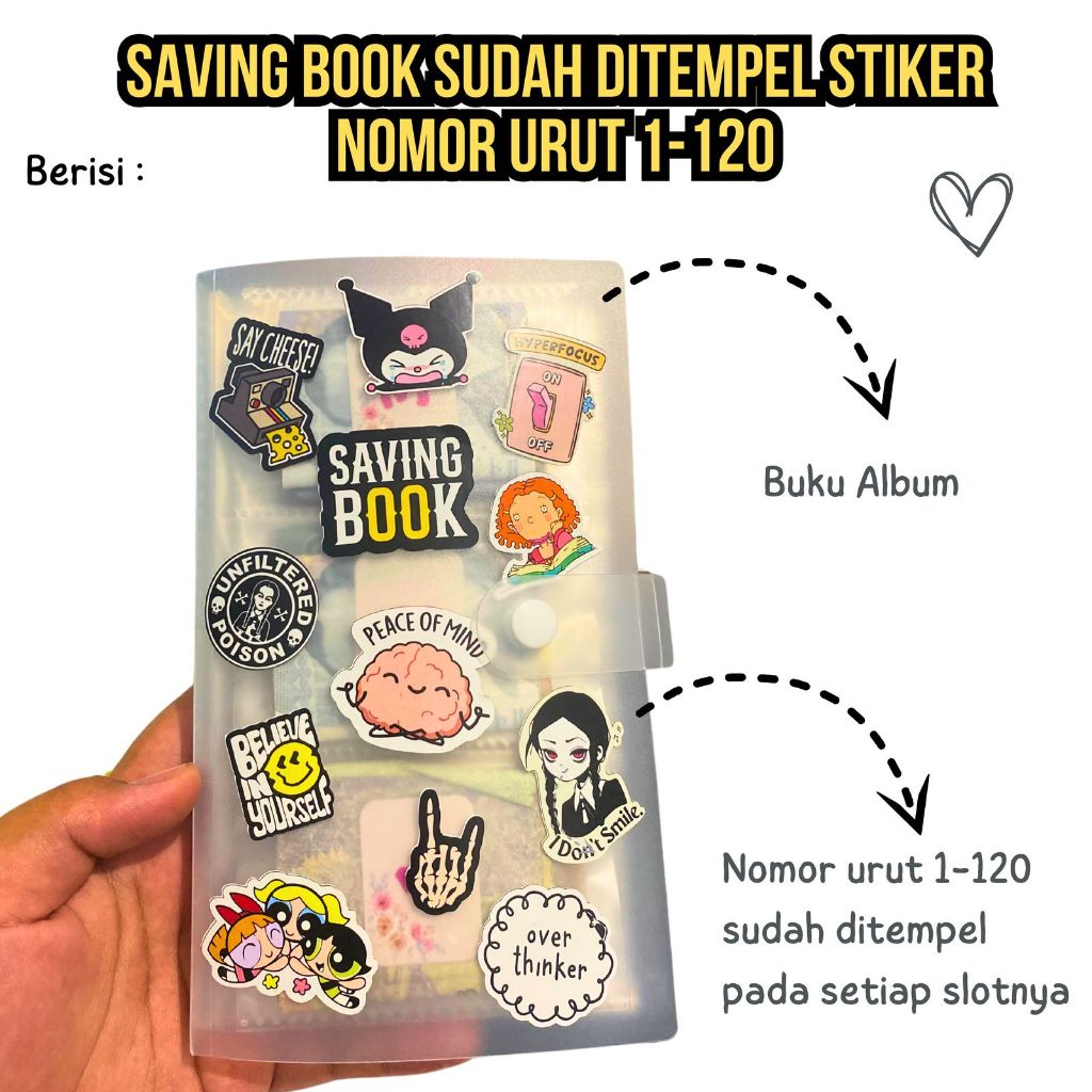 Tabungan 120 | Buku Tabungan Target | Tabungan Target | Celengan Buku | Album Saving Uang | Saving B