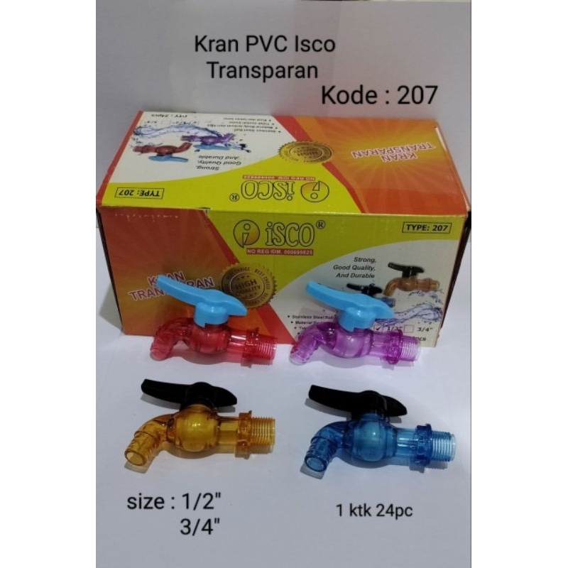 Kran Taman Plastik Isco 207/Kran air plastik /1/2 3/4