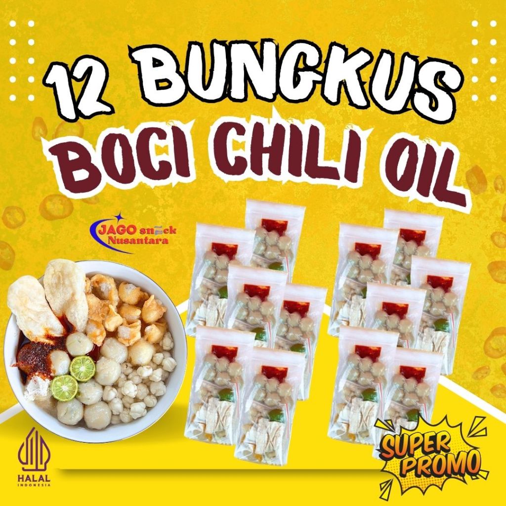 

PAKET HEMAT 12 BUNGKUS BASO ACI CHILI OIL INSTAN KUAH KALDU