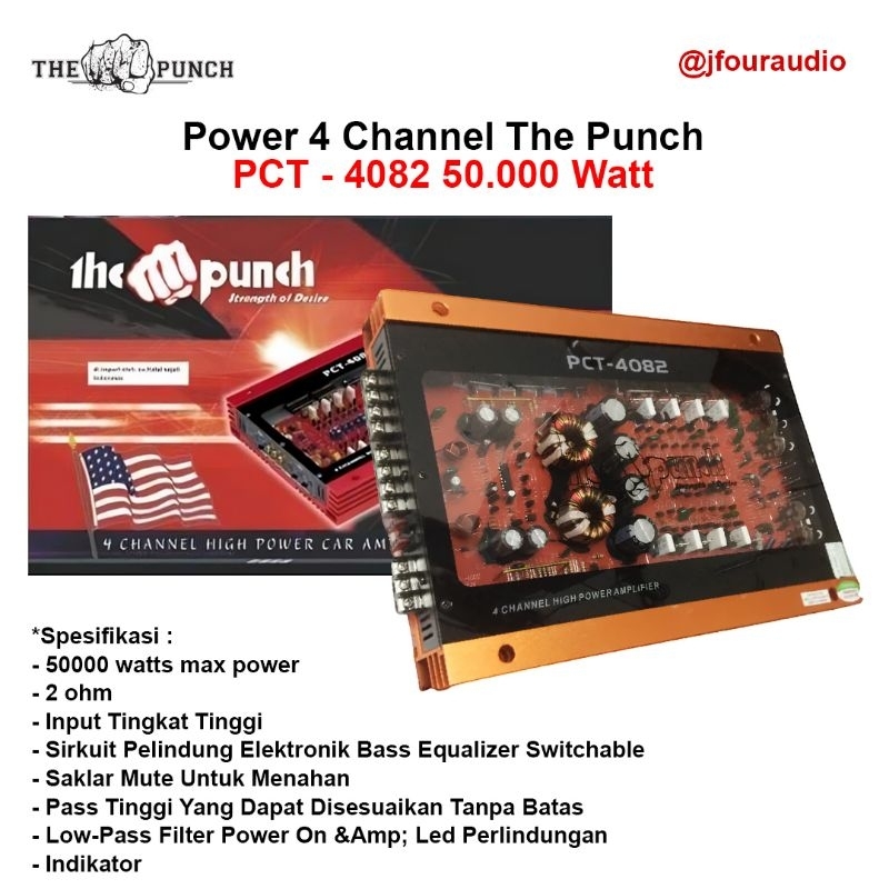 Power Amplifier 4 Channel The Punch PCT-4082