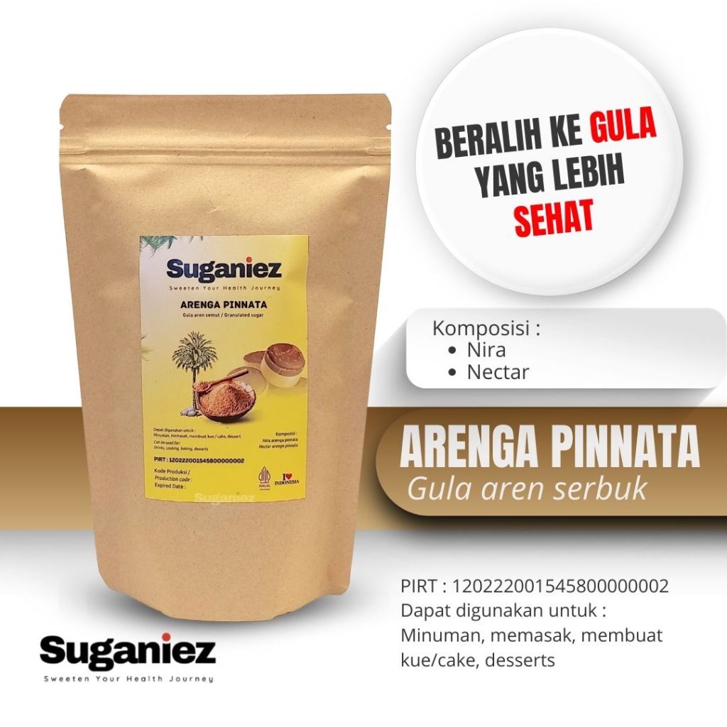 

Gula Aren Asli Organik Serbuk Suganiez Bubuk 250 gr