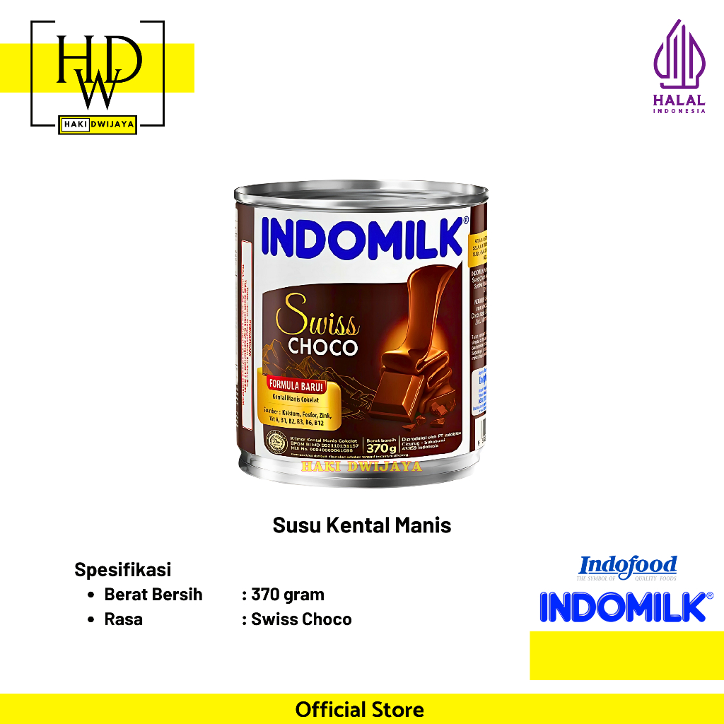 

[370gr] Indomilk Kental Manis Coklat Swiss Choco Kaleng