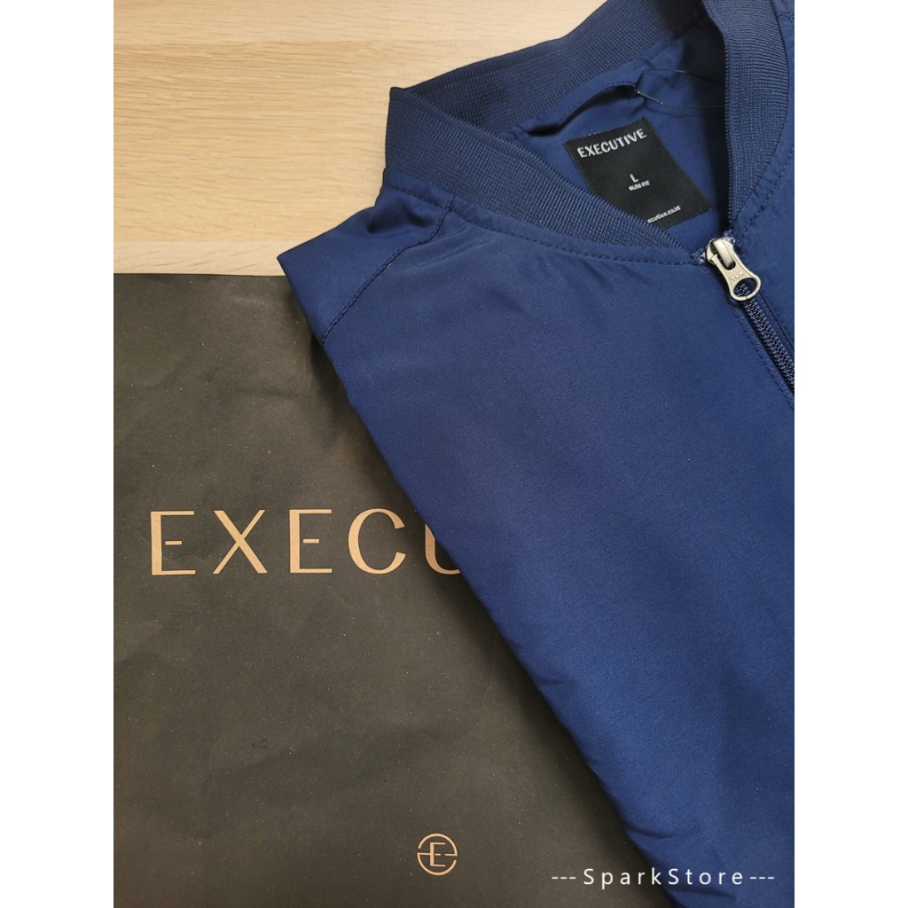 [NEW][BARU] The Executive Jaket Bomber Jacket Zipper Biru Navy