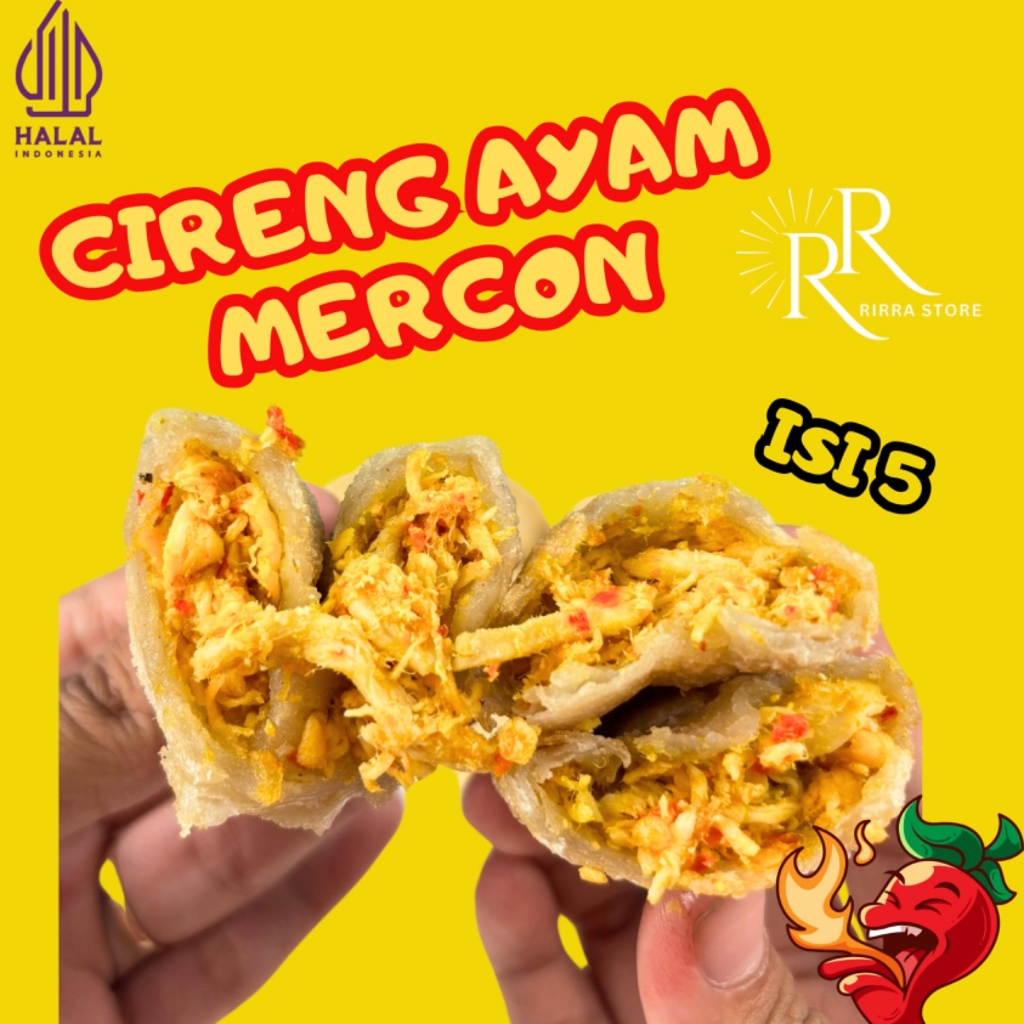 

Isi 5 Pcs Cireng Isi Ayam Suwir Pedas Cemilan Virall