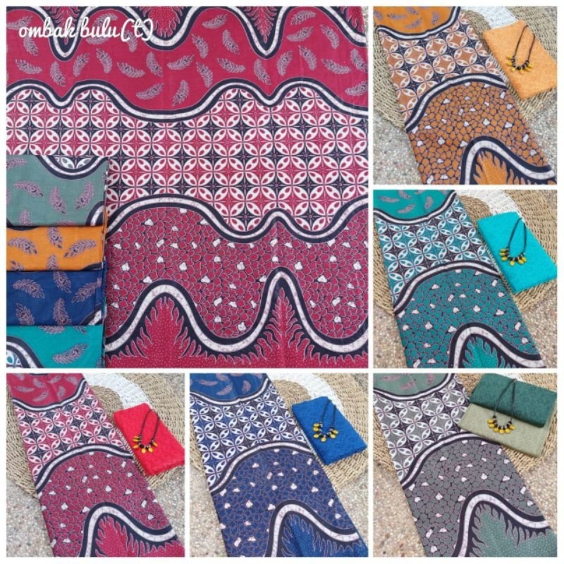 Kain Batik Halus Printing Kain Meteran Bahan Baju Batik Pekalongan Terbaru motif ombak bulu