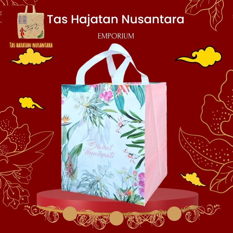 

(SATUAN) Tas Hajatan Laminasi MeadowShine Premium Box 22 (pcs) - Goodie Bag Hajatan Selamat Menikmati - Harga ECER / SATUAN / PICIES