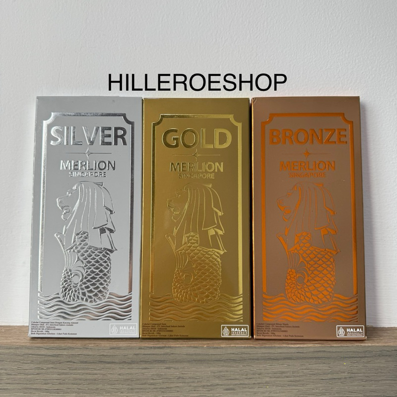 

COKLAT BRONZE / SILVER / GOLD MERLION SINGAPORE 100GRAM DARK COMPOUND ALMOND MILK / MILK COMPOUND CHOCOLATE COKELAT MALAYSIA