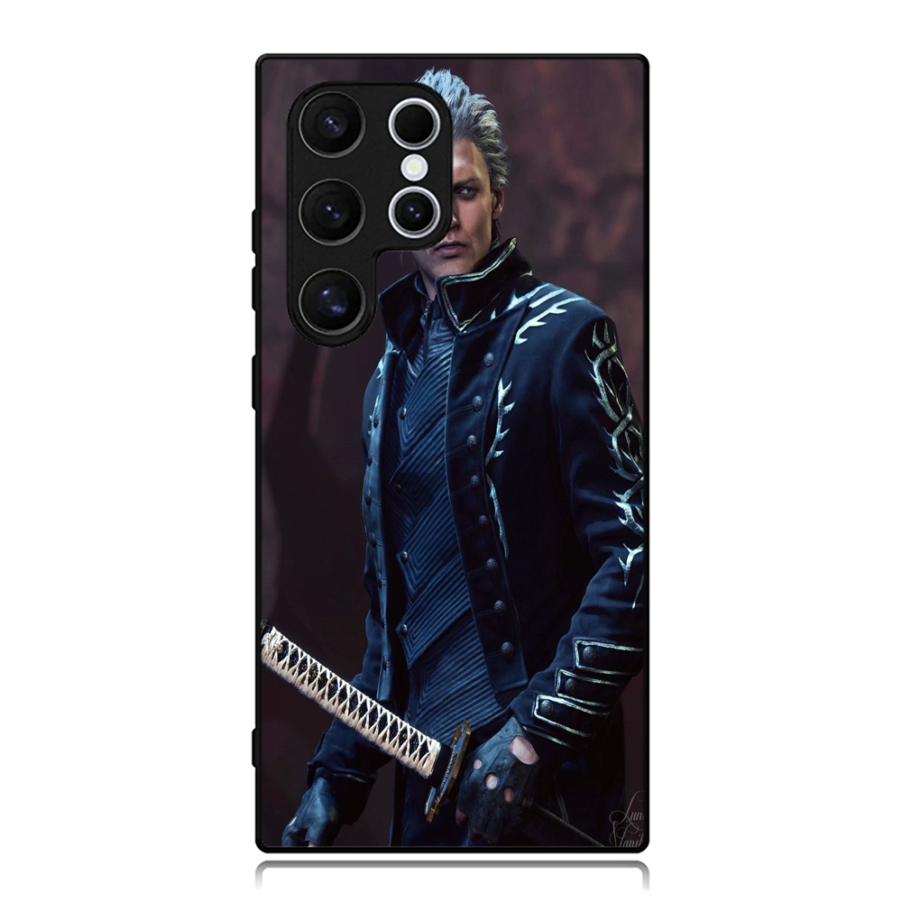 Phone Case Samsung S25 S24 S23 S22 S21 S20 S10 Ultra Plus Fe Custom VERGIL Devil May Cry Figure