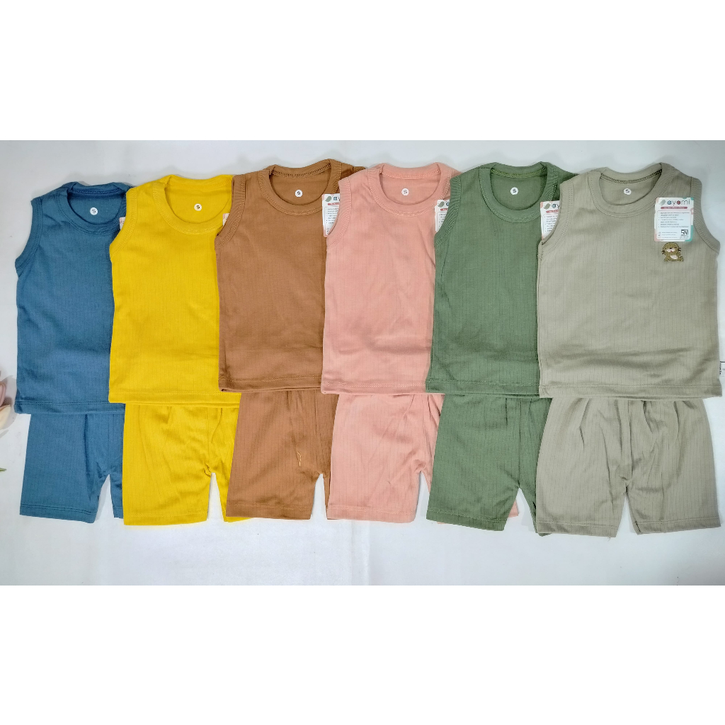 Setelan Singlet Ayomi Little Size S - M 0 - 2 Tahun/ Ayomi Setelan Singlet Baju Kutung -4212 4213
