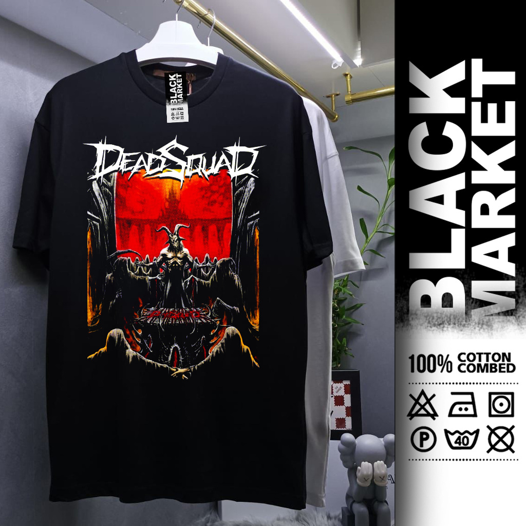 Kaos Metal Underground Premium DeadSquad Burgerkill Classic Rock Band Lokal Premium Fashion Aksesori