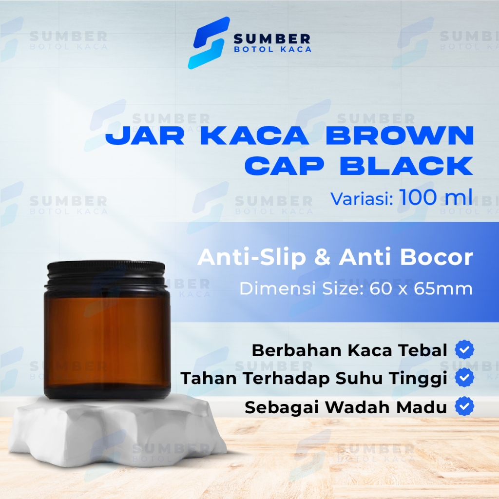 Botol Jar Amber 100ml