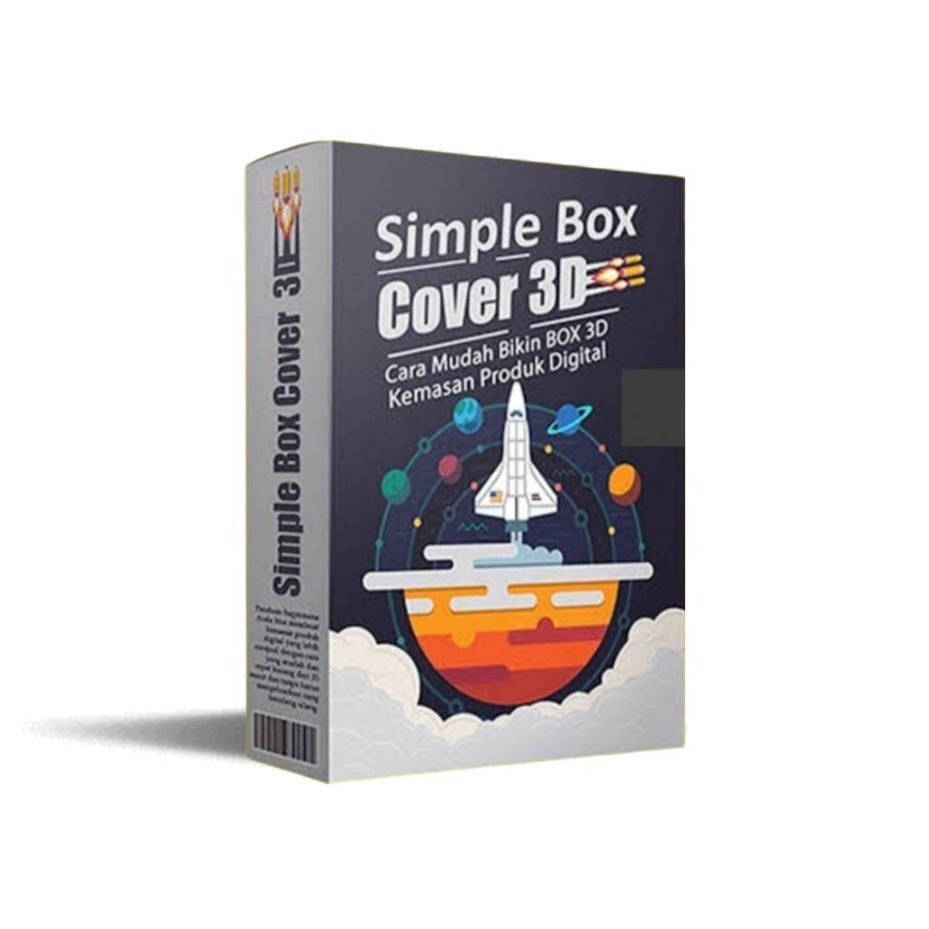 3D Cover Box Mockup - Desain Cover Digital