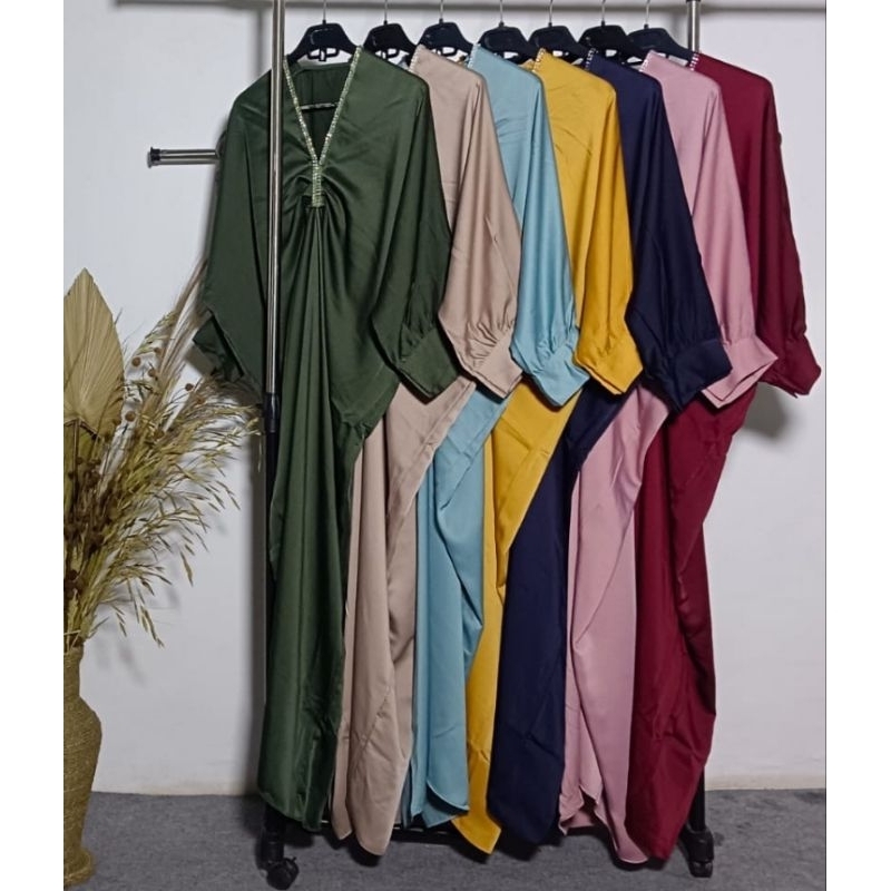 TERLARIS KAFTAN GAMIS POLOS dengan desain simple