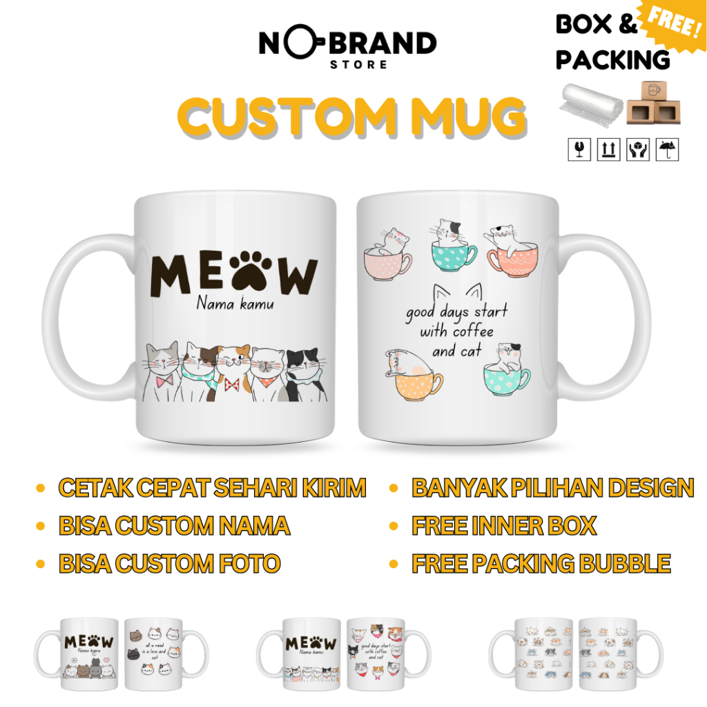 MUG KARAKTER MUG CUSTOM SOUVENIR MUG KARAKTER HEWAN HADIAH KADO