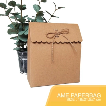 

box coklat polos packaging kemasan hijab baju bayi scarf dus karft 350gsm premium size 18x21.5x7 cm