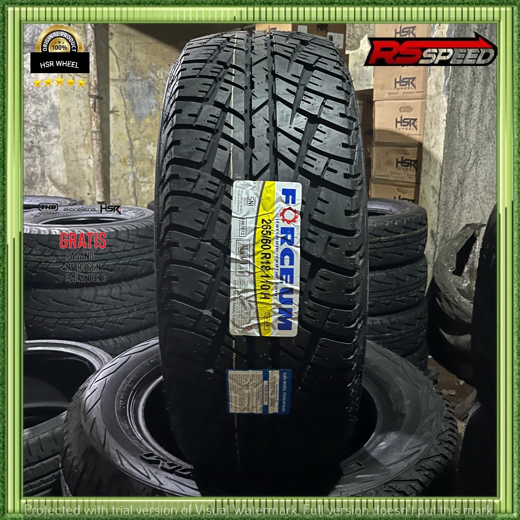 Ban Mobil Pajero Fortuner Ring 18 Ukuran 265/60 R18 Merek Forceum ATZ Ban Mobil Semi Offroad R 18