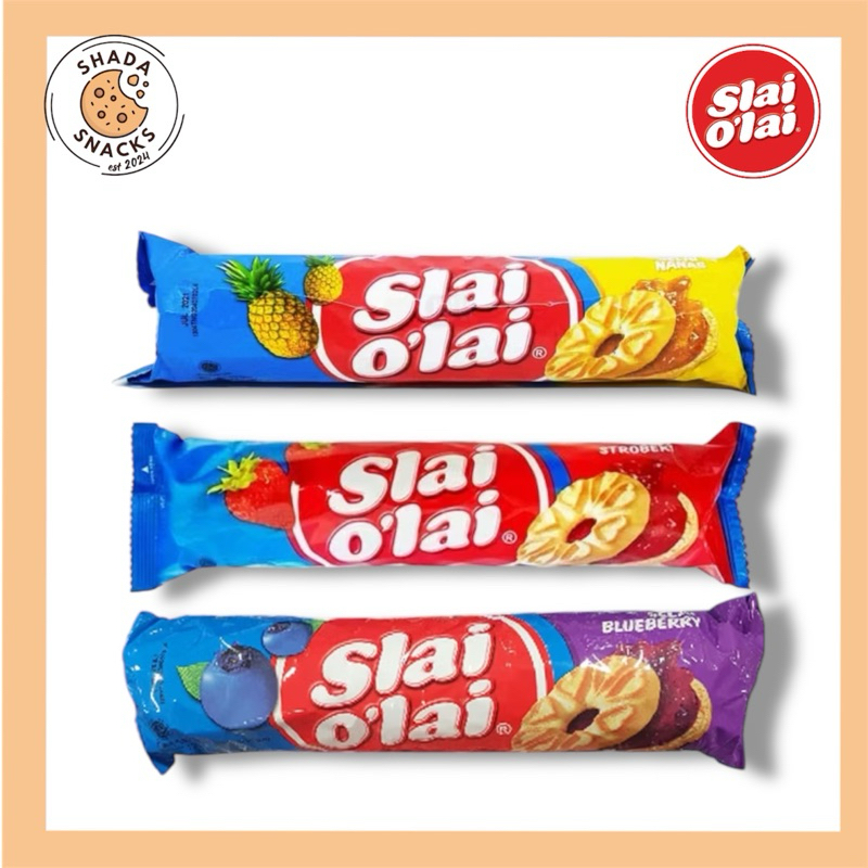 

Slai Olai Biskuit Susu Selai Strawberry Nanas Blueberry | Jajan Murah | 128gr