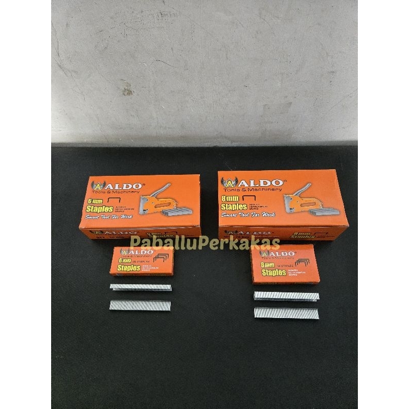 

ALDO Isi Staples 6mm 8mm Stapler Staples Gun Hekter Tembak Jok Motor Ukuran 6mm 8mm