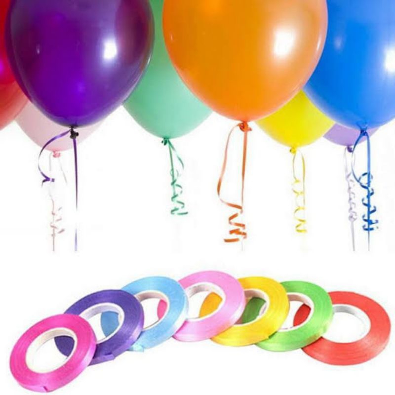 

Pita Tali Balon 10 Meter 1 Roll Pita Serut Balloons Ribbons