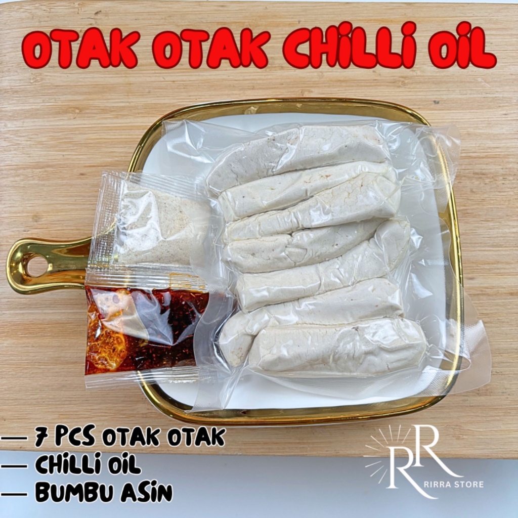

1 Bks Otak Otak Mentah Chilli Oil Isi 7Pcs Cemilan Food Ikan Frozen Meat Seafood Daging Pedas Cumi