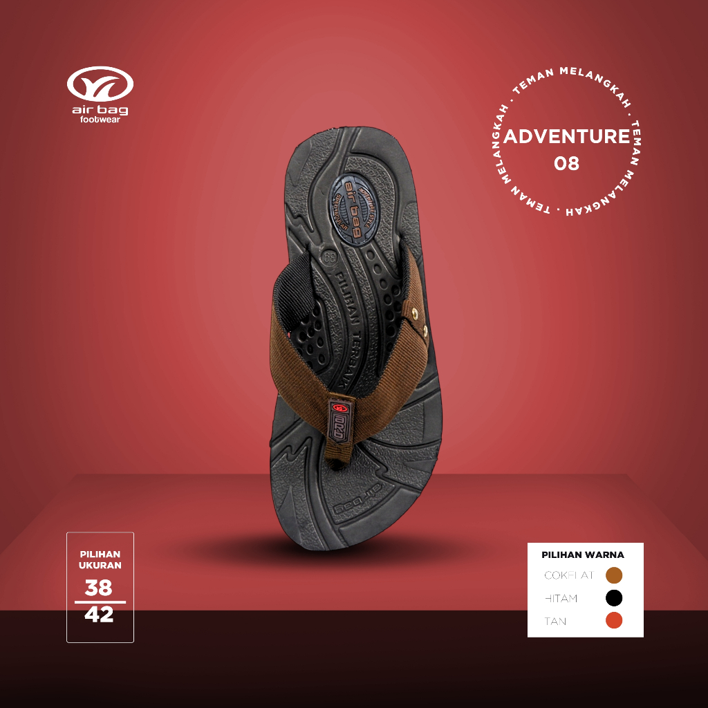 Adventure 08 Airbag - Sandal Jepit Gunung Pria Promo Outdoor Kuat Awet Keren Kekinian