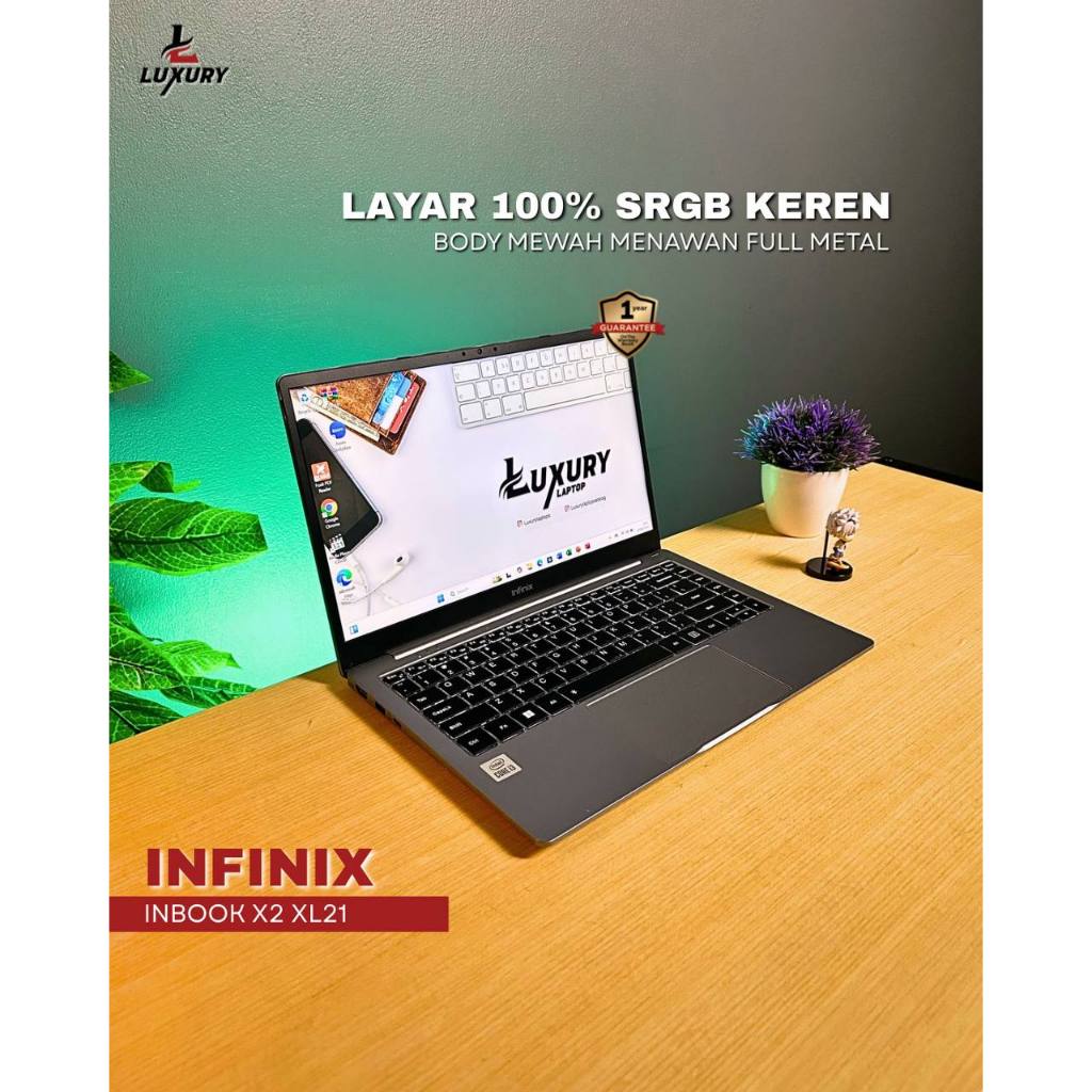 LAPTOP INFINIX INBOOK X2 XL21 SLIM CORE I3 SSD RAM DDR4 3200MHZ BACKLIGHT SECOND