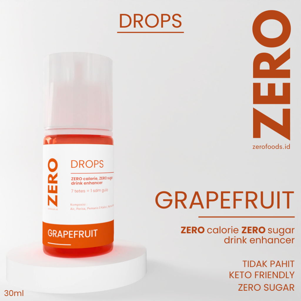 

Zero Drops Grapefruit - Pemanis Tanpa Gula, Zero Kalori, Rasa Lebih Baik dari Stevia