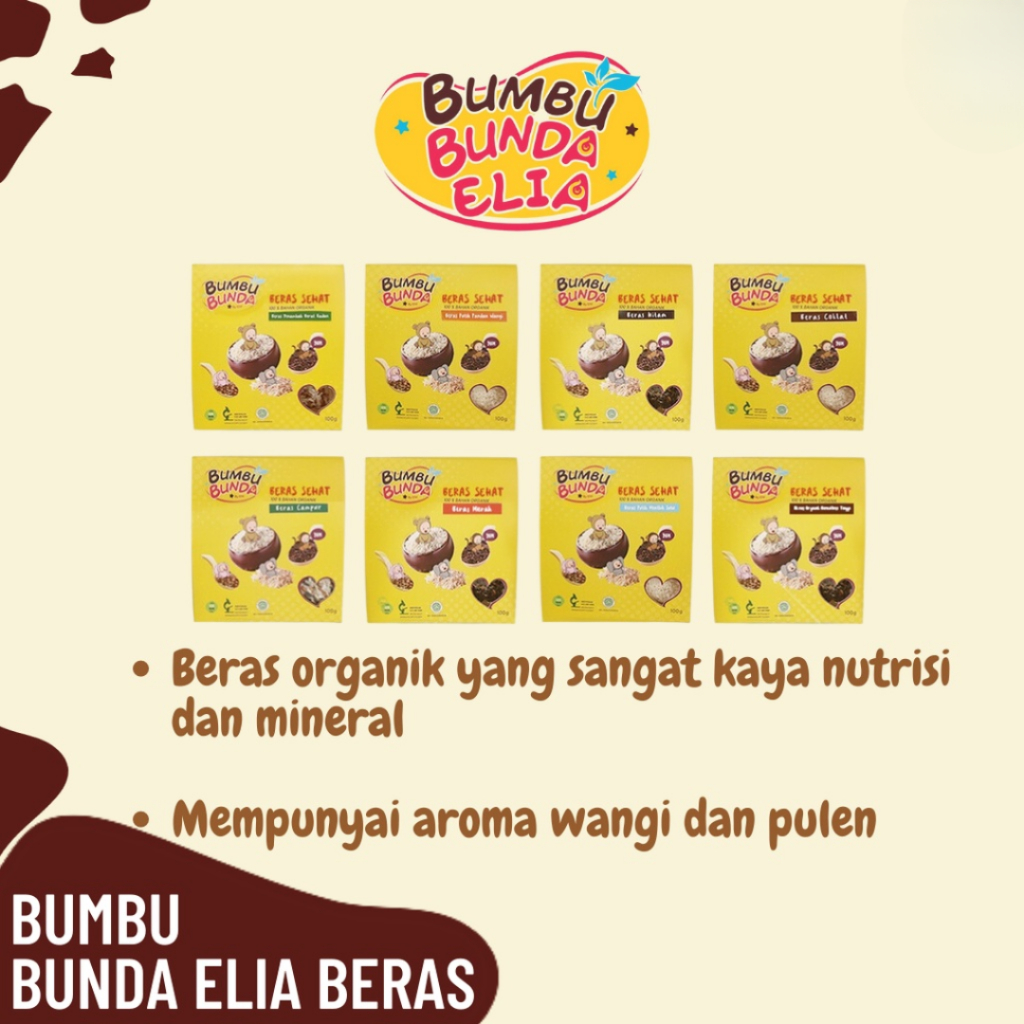 

Bumbu Bunda Elia Beras MPASI Organik / Beras BB Booster / Beras Anak / Beras Bayi