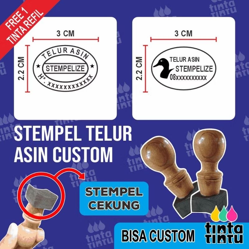 

STEMPEL TELUR ASIN CEKUNG CUSTOME (GRATIS TINTA)