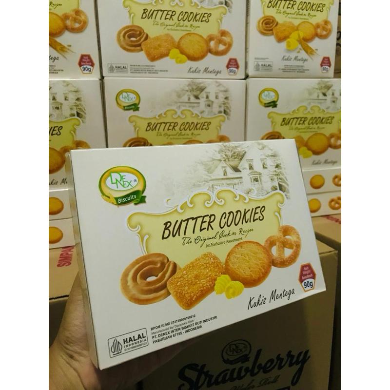 

Denex Butter Cookies 90gr Snack Hajatan 1 Dus Isi 24