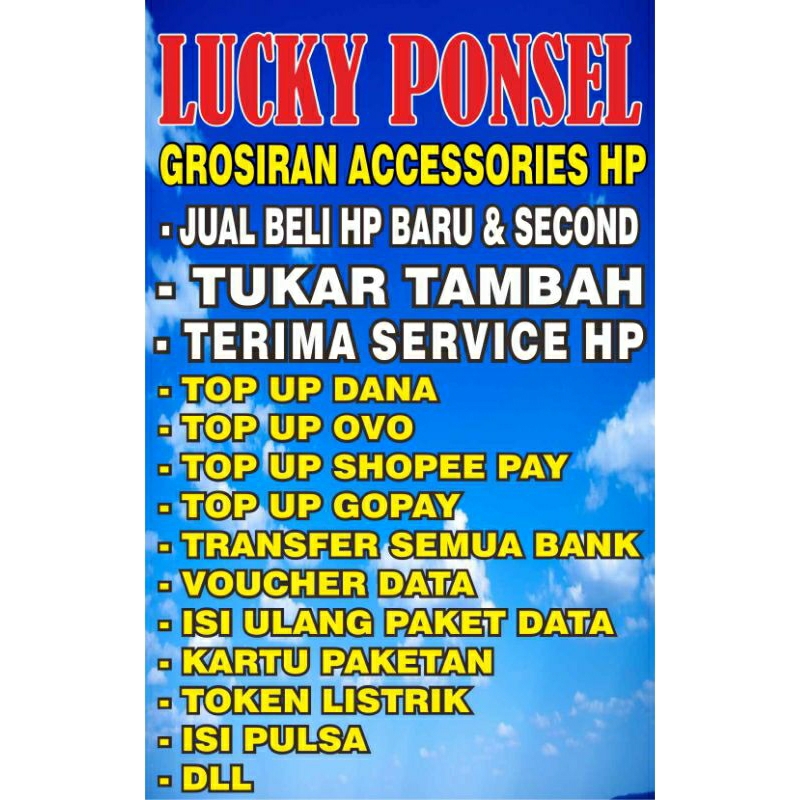 spanduk konter hp castem bs tambah nama toko