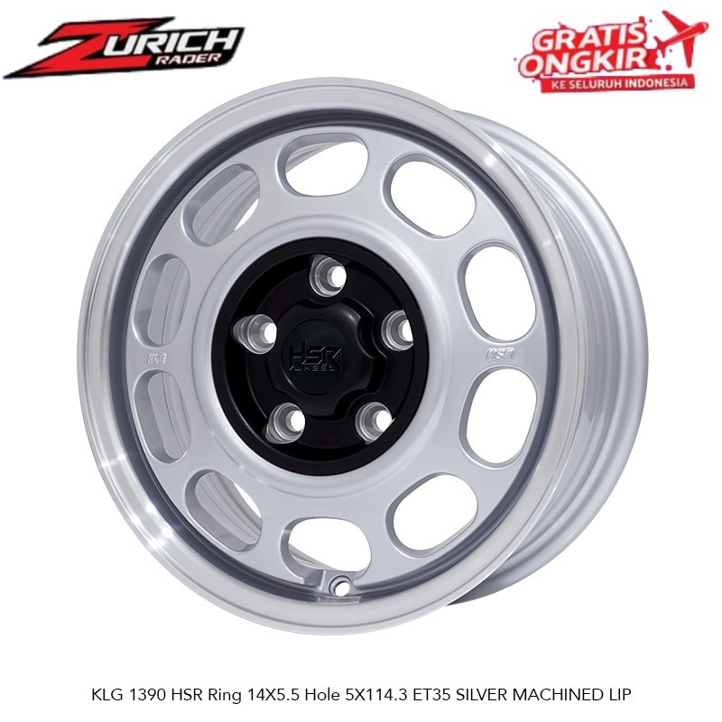 Velg Mobil Hsr Klg Ring 14 Untuk Kuda Grandmax L300 Luxio Pelek R14 Kaleng Silver
