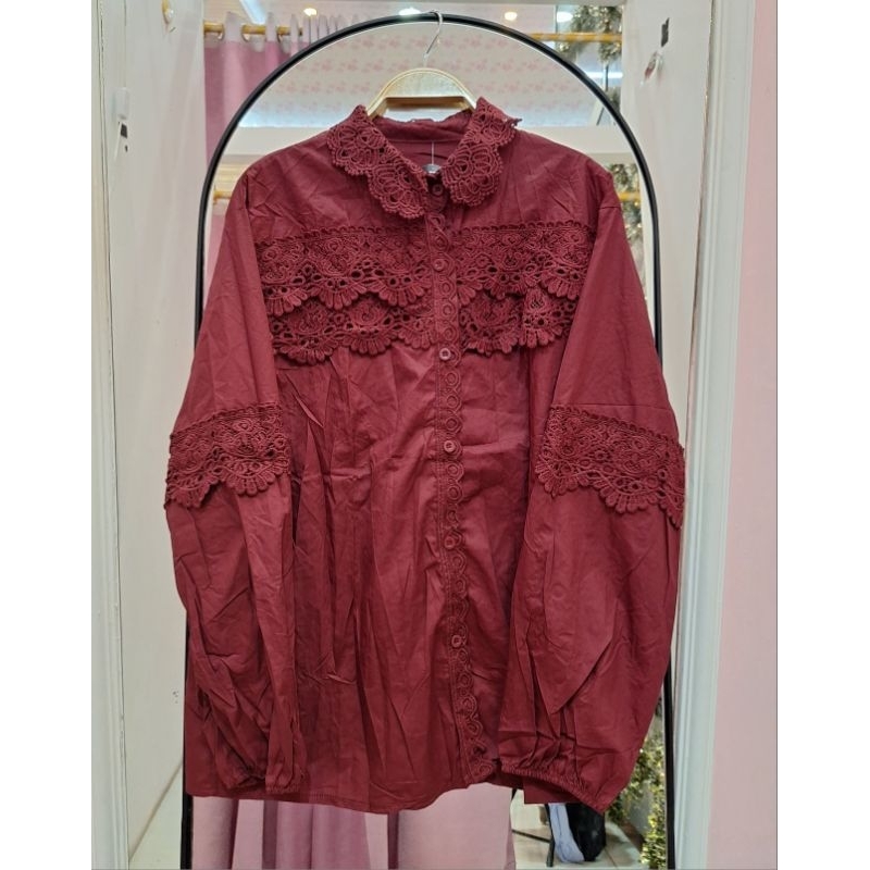 Blouse Renda Renda wanita kekinian