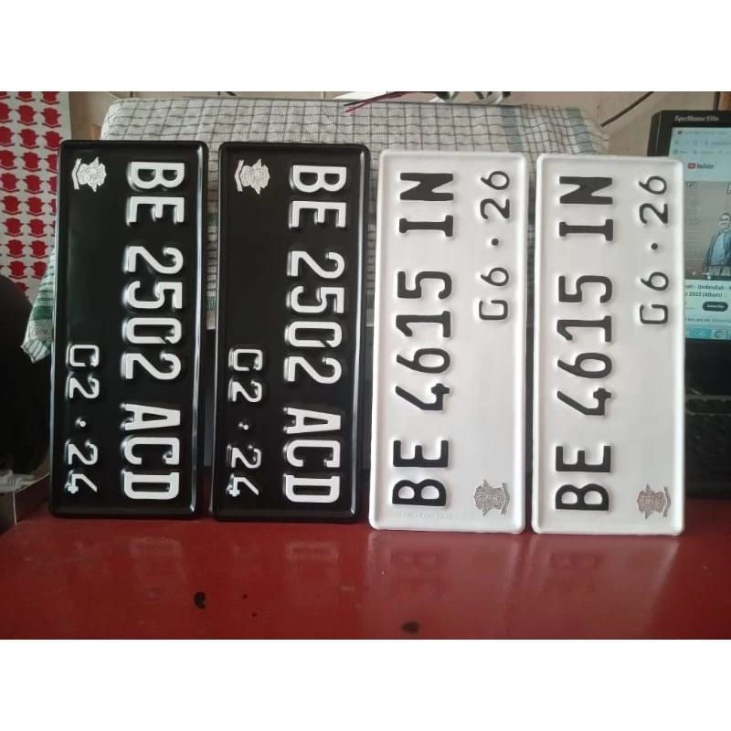 plat nomor motor font baru,font lama