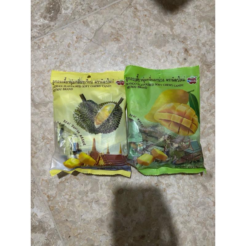 

MITMAI MANGO SOFT CHEWY CANDY / DURIAN CHEWY CANDY
